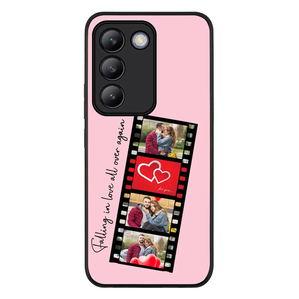 Vivo V30 Lite / Rugged Black Custom Valentine Photo Film Strips, Phone Case - Vivo - Stylizedd.com