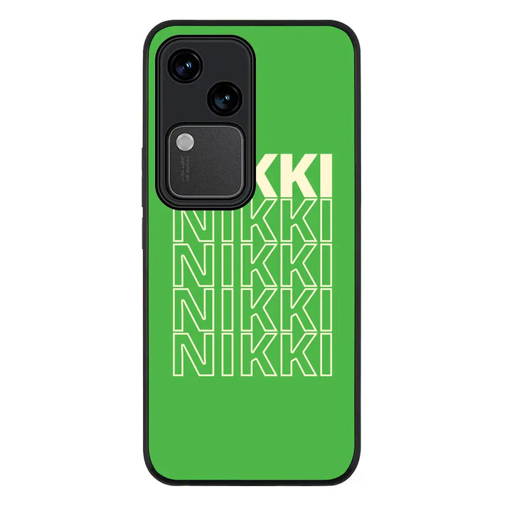 Vivo V30 / Rugged Black Repeated Monogram Phone Case - Vivo - Stylizedd.com
