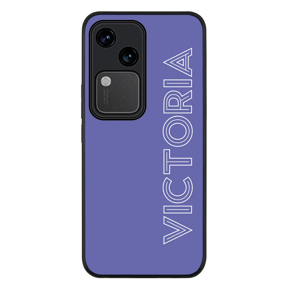 Personalized Name Custom Phone Case - Vivo - V30 / Rugged Black - Stylizedd