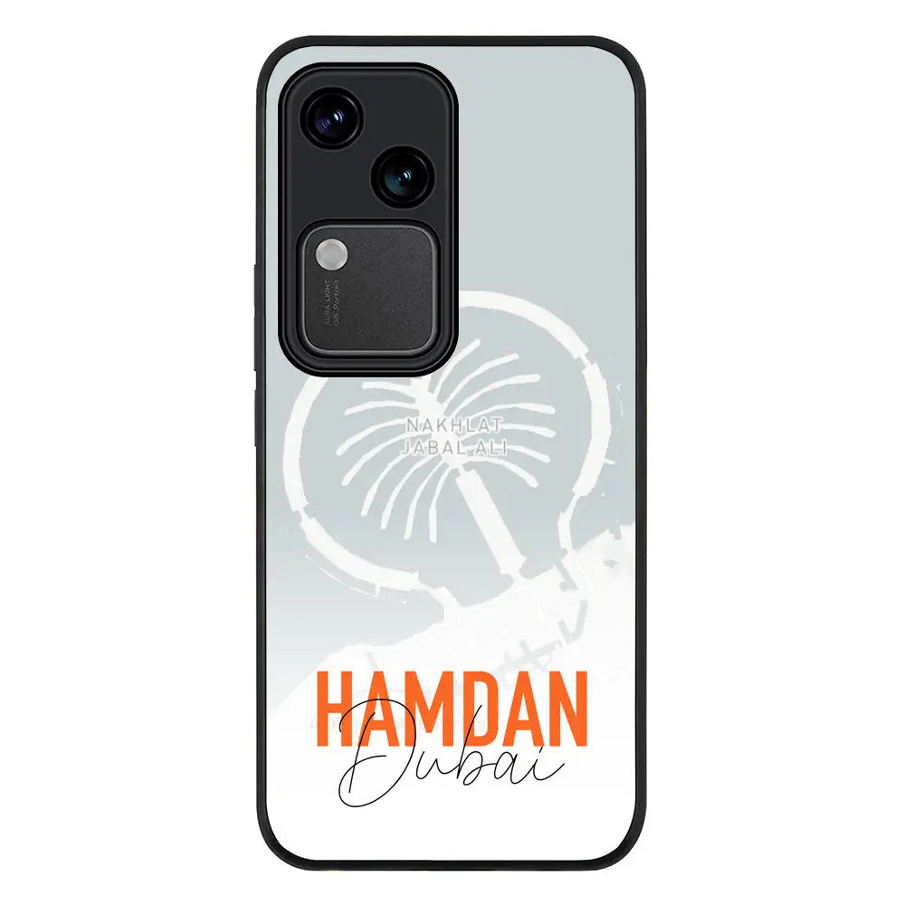 Vivo V30 / Rugged Black Personalized Location Map & Name, Phone Case - Vivo - Stylizedd.com