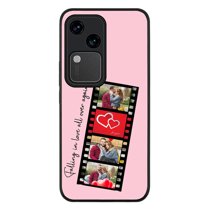 Vivo V30 / Rugged Black Custom Valentine Photo Film Strips, Phone Case - Vivo - Stylizedd.com