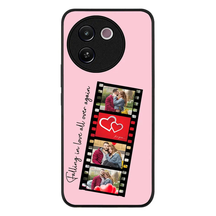 Vivo V30e / Rugged Black Custom Valentine Photo Film Strips, Phone Case - Vivo - Stylizedd.com