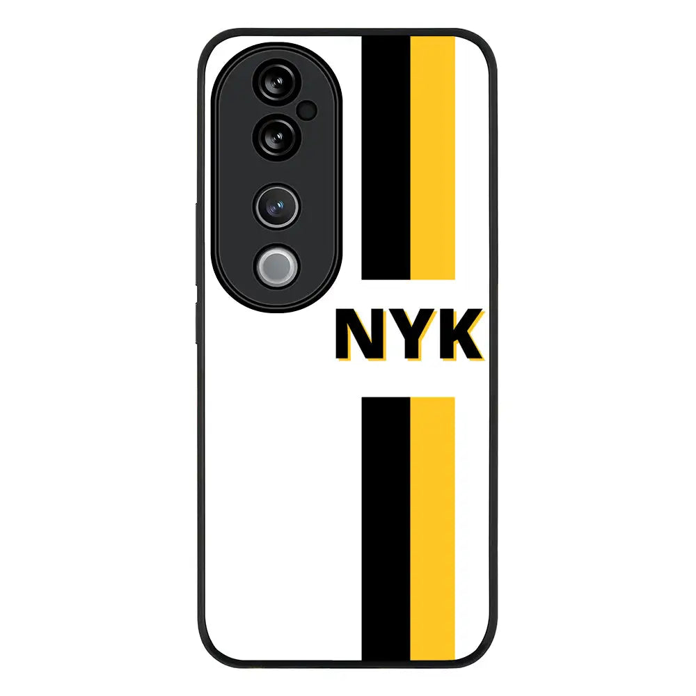 Vivo V40 5G / V40 Pro / Rugged Black Custom Striped Monogram Phone Case - Vivo - Stylizedd.com