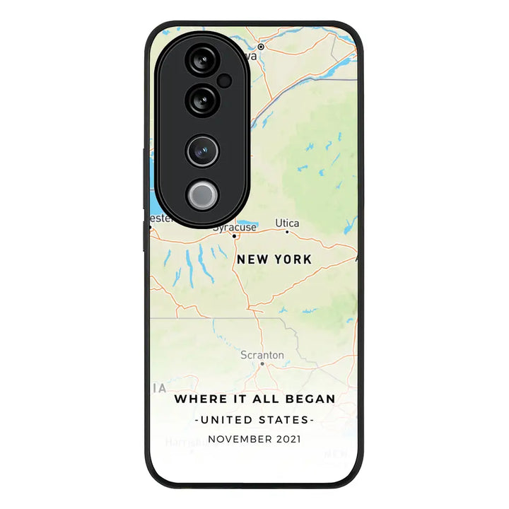 Vivo V40 5G / V40 Pro / Rugged Black Personalized map, Phone Case - Vivo - Stylizedd.com