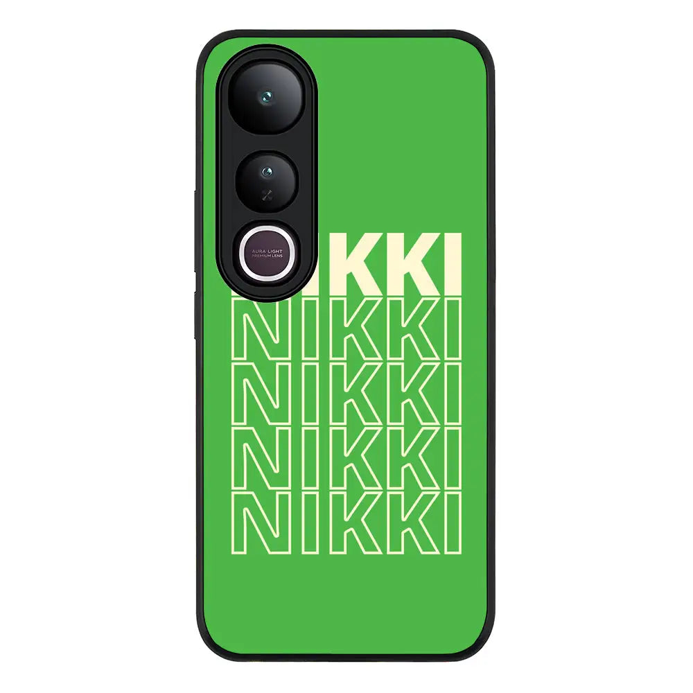 Repeated Monogram Phone Case - Vivo - V50 Lite / Rugged Black - Stylizedd