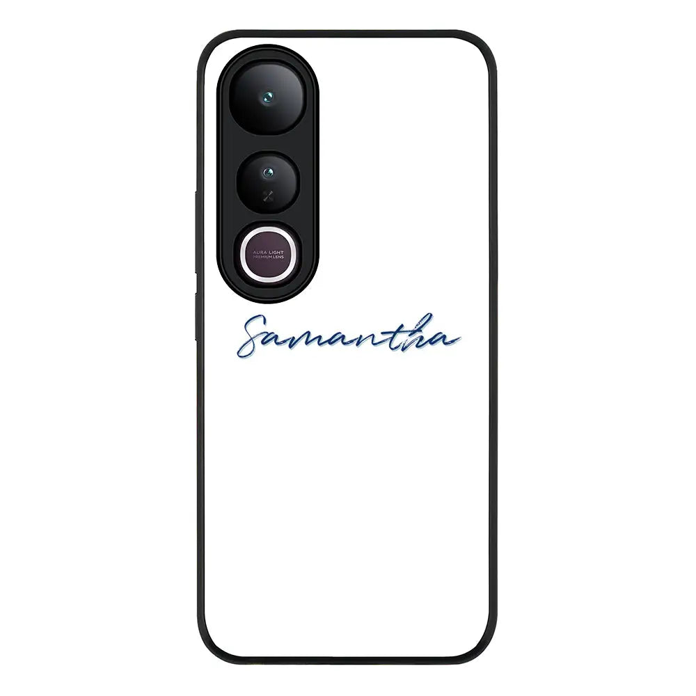 Custom Text My Name Phone Case - Vivo - V50 Lite / Rugged Black - Stylizedd