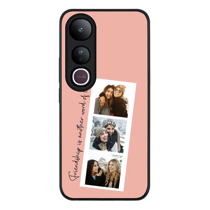Custom Photo Strip Polaroid Style Phone Case - Vivo - V50 Lite / Rugged Black - Stylizedd