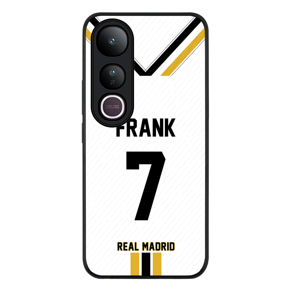 Personalized Football Clubs Jersey Phone Case Custom Name & Number - Vivo - V50 Lite / Rugged Black