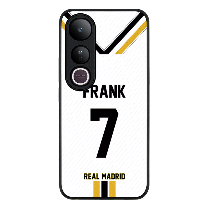 Personalized Football Clubs Jersey Phone Case Custom Name & Number - Vivo - V50 Lite / Rugged Black