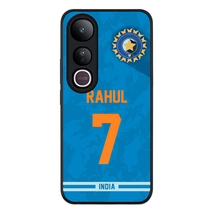 Personalized Cricket Jersey Phone Case Custom Name & Number - Vivo - V50 Lite / Rugged Black