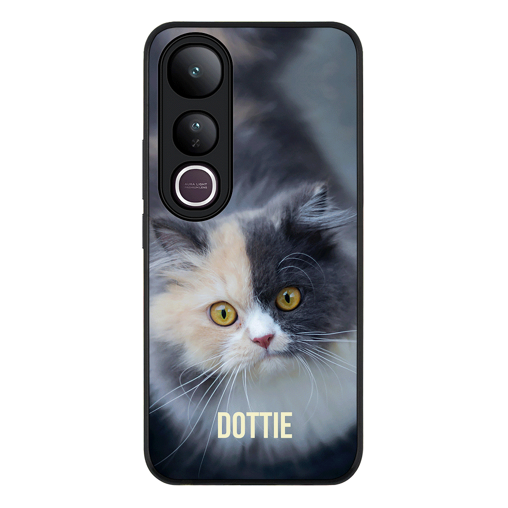 Personalized Pet Cat Phone Case - Vivo - V50 Lite / Rugged Black - Stylizedd