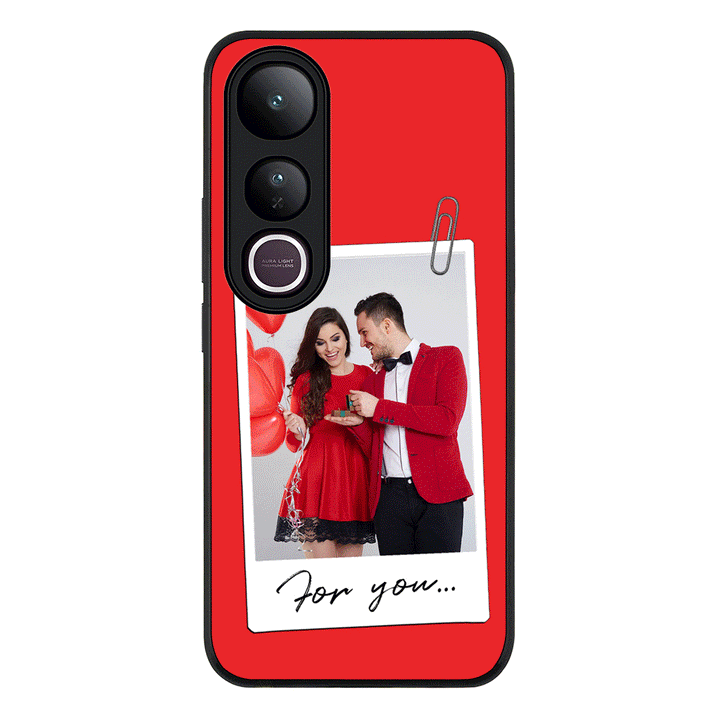 Personalized Polaroid Photo Valentine Phone Case - Vivo - V50 Lite / Rugged Black - Stylizedd