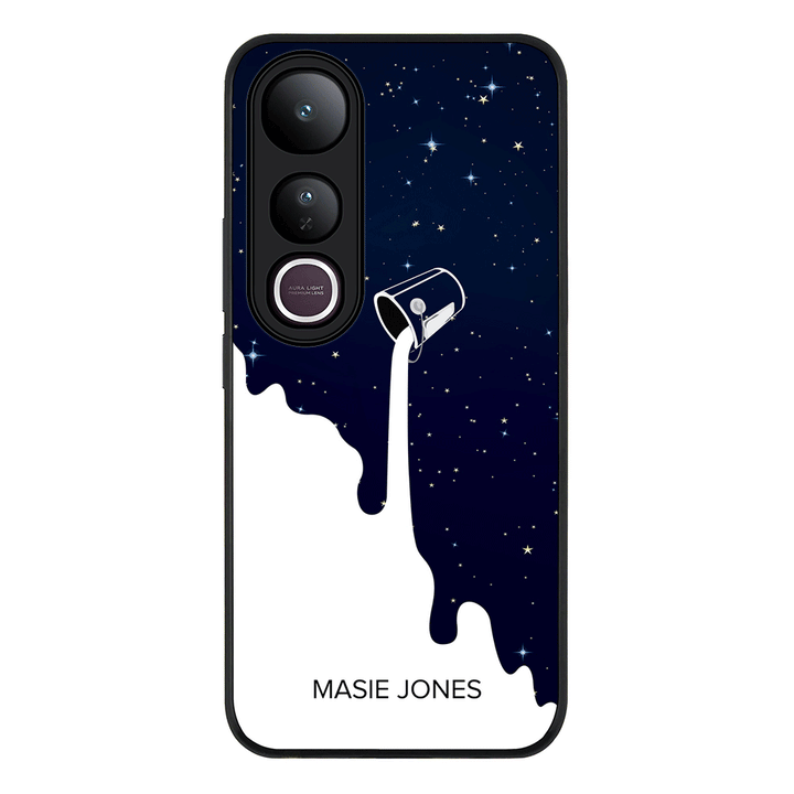 Personalized Name Milky Way Phone Case - Vivo - V50 Lite / Rugged Black - Stylizedd