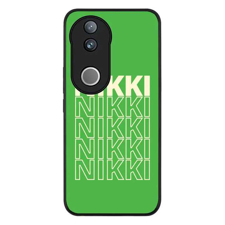 Repeated Monogram Phone Case - Vivo - V50 / V50e / Rugged Black - Stylizedd