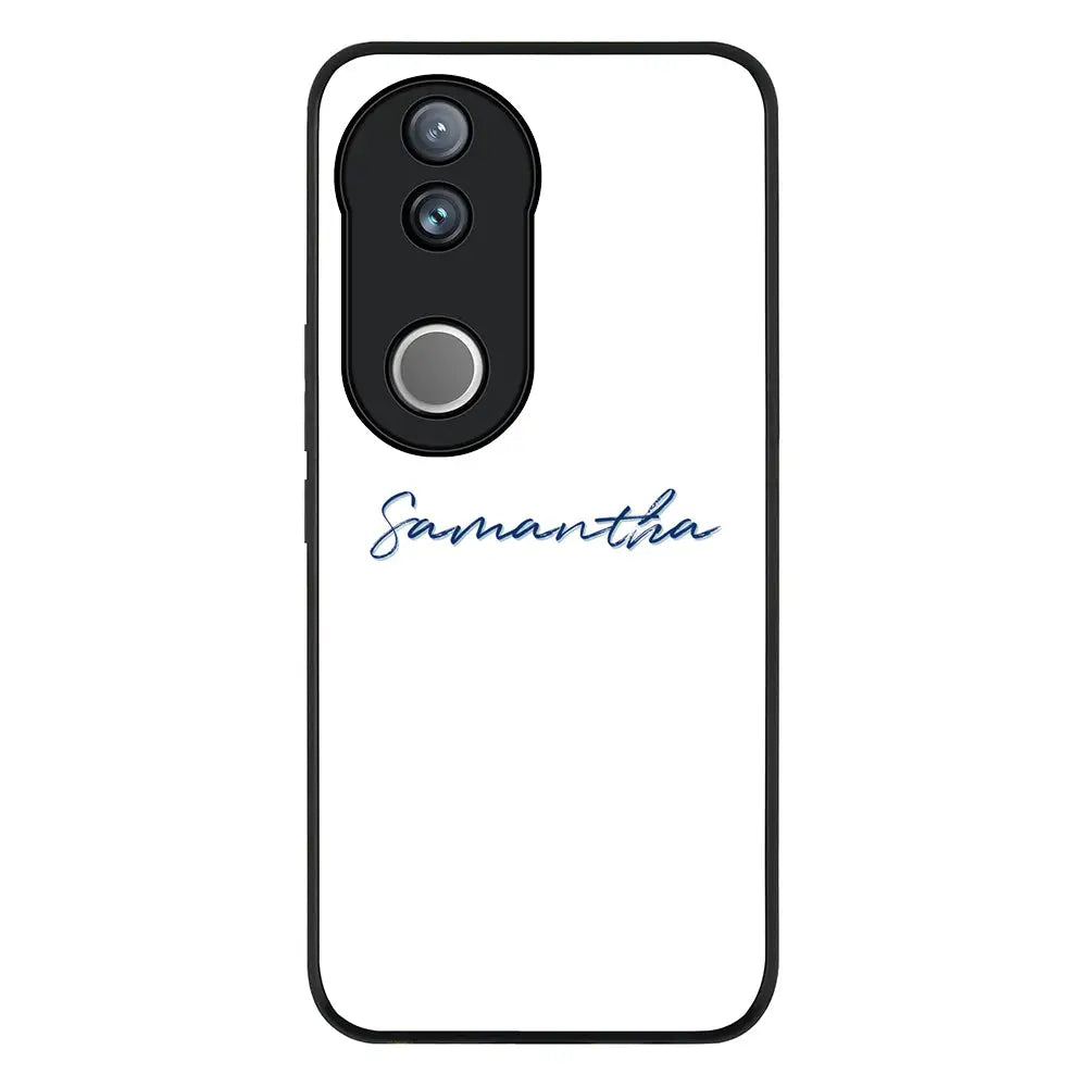 Custom Text My Name Phone Case - Vivo - V50 / V50e / Rugged Black - Stylizedd