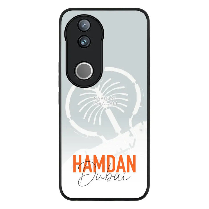 Personalized Location Map & Name Phone Case - Vivo - V50 / V50e / Rugged Black - Stylizedd