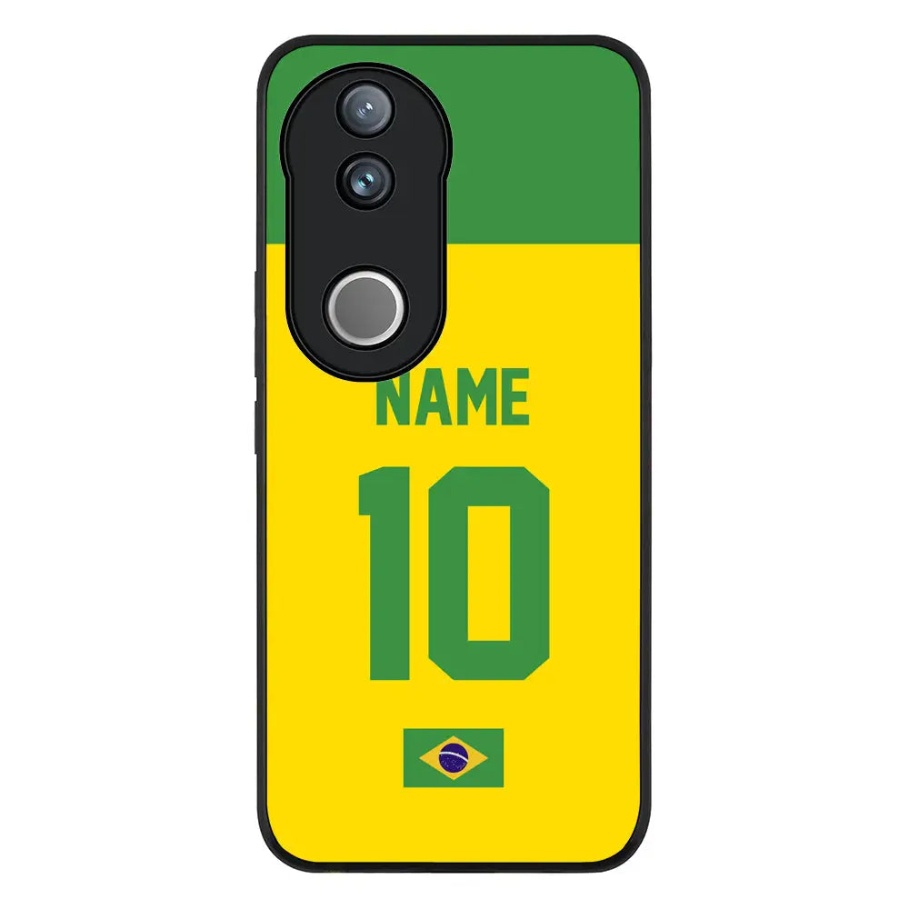 Personalized Football Jersey Phone Case Custom Name & Number - Vivo - V50 / V50e / Rugged Black
