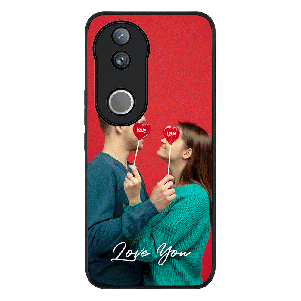 Custom Photo Valentine Phone Case - Vivo - V50 / V50e / Rugged Black - Stylizedd