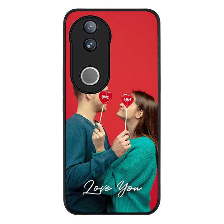 Custom Photo Valentine Phone Case - Vivo - V50 / V50e / Rugged Black - Stylizedd