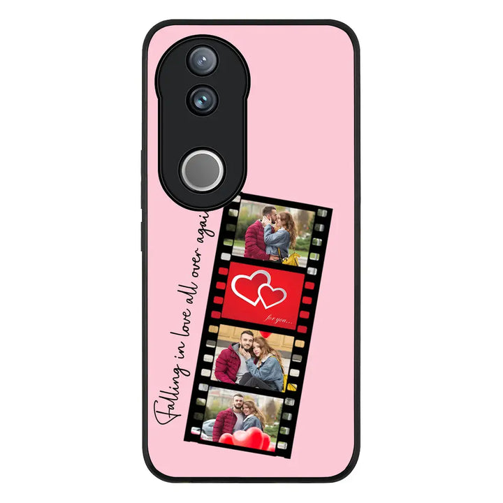 Custom Valentine Photo Film Strips Phone Case - Vivo - V50 / V50e / Rugged Black - Stylizedd