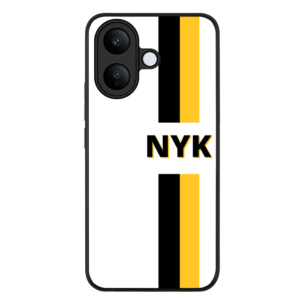 Custom Striped Monogram Phone Case - Vivo
