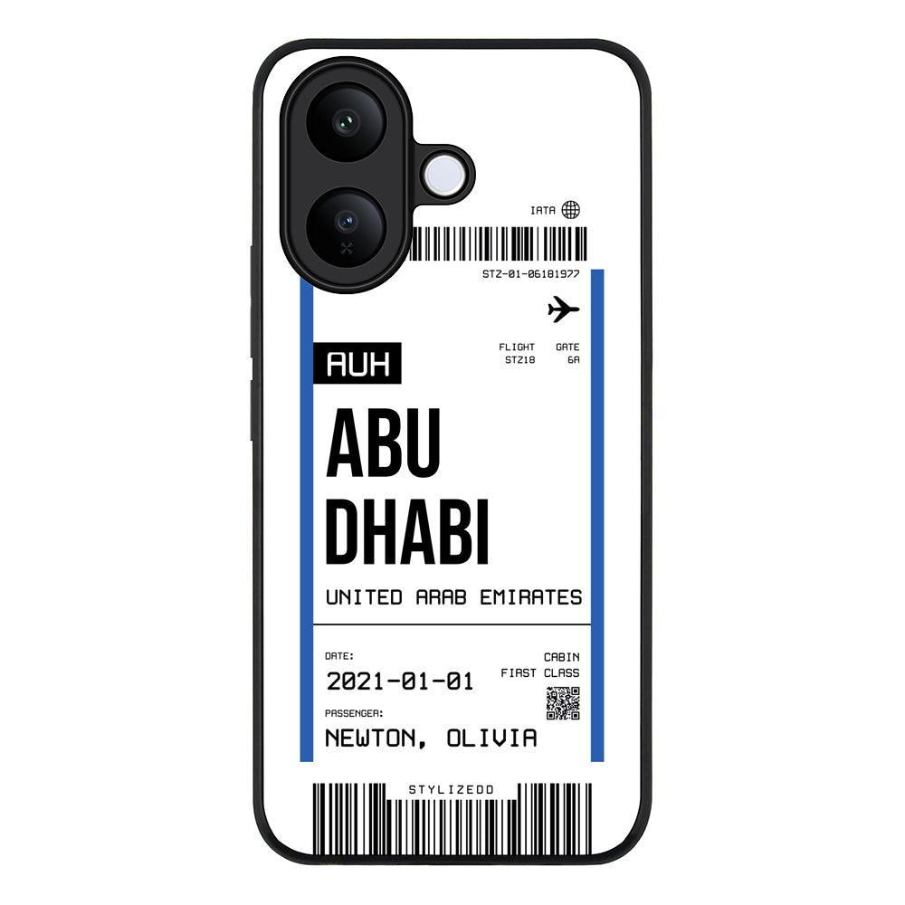 Custom Flight Boarding Pass Ticket Phone Case - Vivo