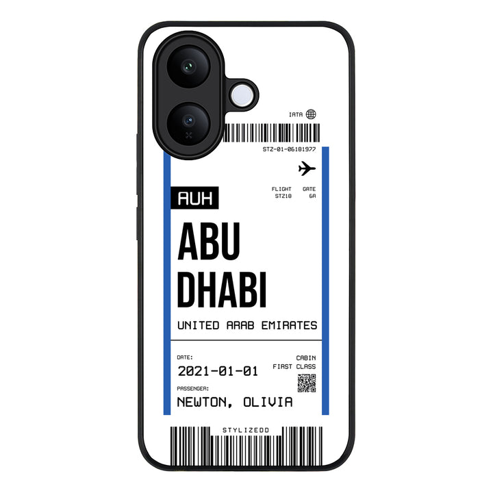 Custom Flight Boarding Pass Ticket Phone Case - Vivo