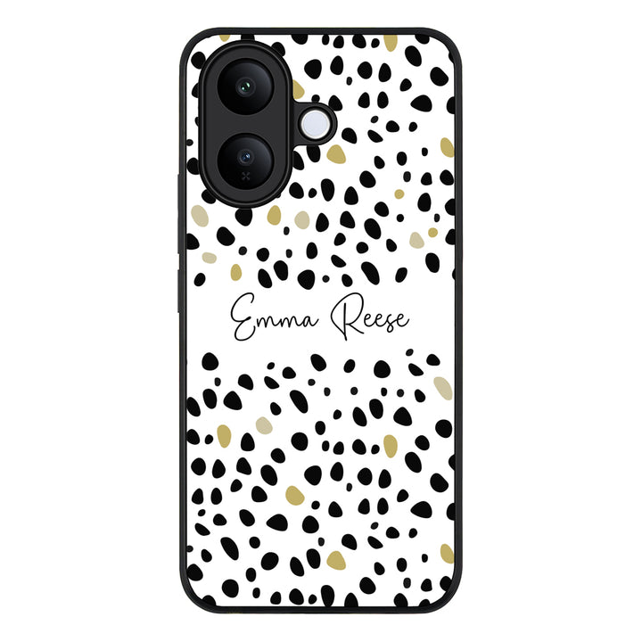 Pebble Multi Color Custom Text, My Name Phone Case - Vivo