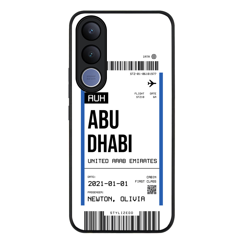 Custom Flight Boarding Pass Ticket Phone Case - Vivo