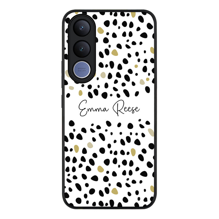 Pebble Multi Color Custom Text, My Name Phone Case - Vivo