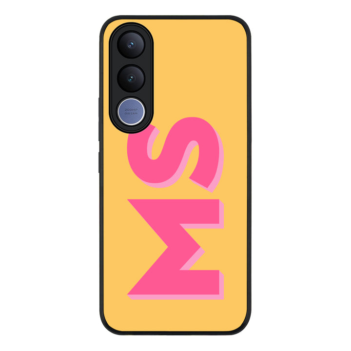 Personalized Monogram Initial 3D Shadow Text Phone Case - Vivo