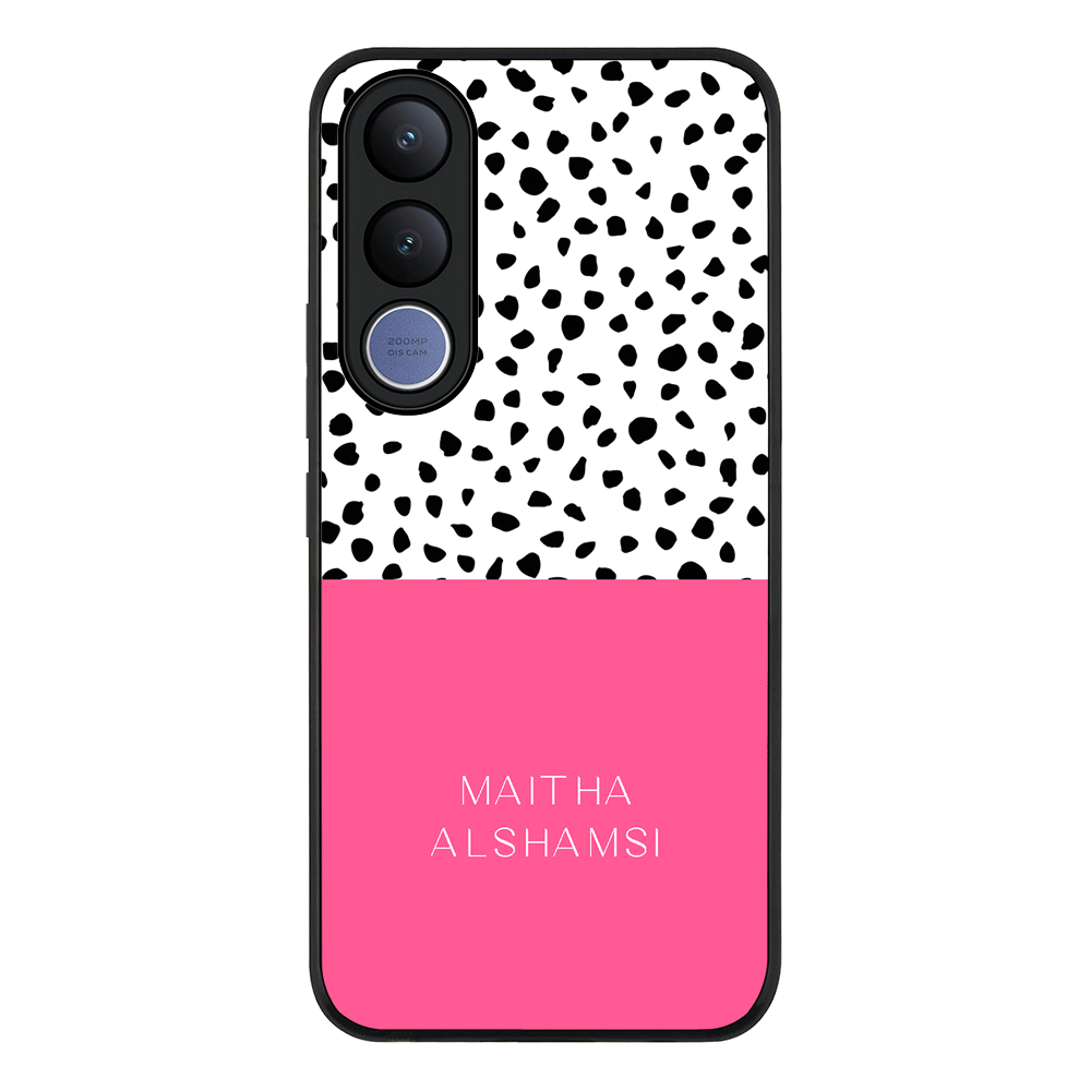 Personalized Text Colorful Spotted Dotted, Phone Case - Vivo