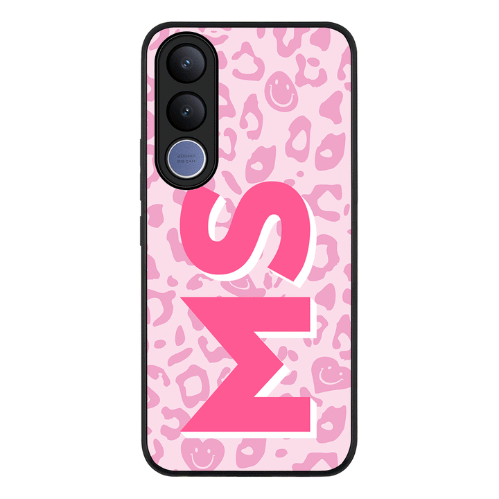 Custom Monogram Initial 3D Shadow Text Seamless Pattern, Phone Case - Vivo