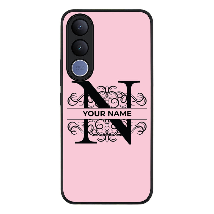 Split Floral Initial Phone Case - Vivo