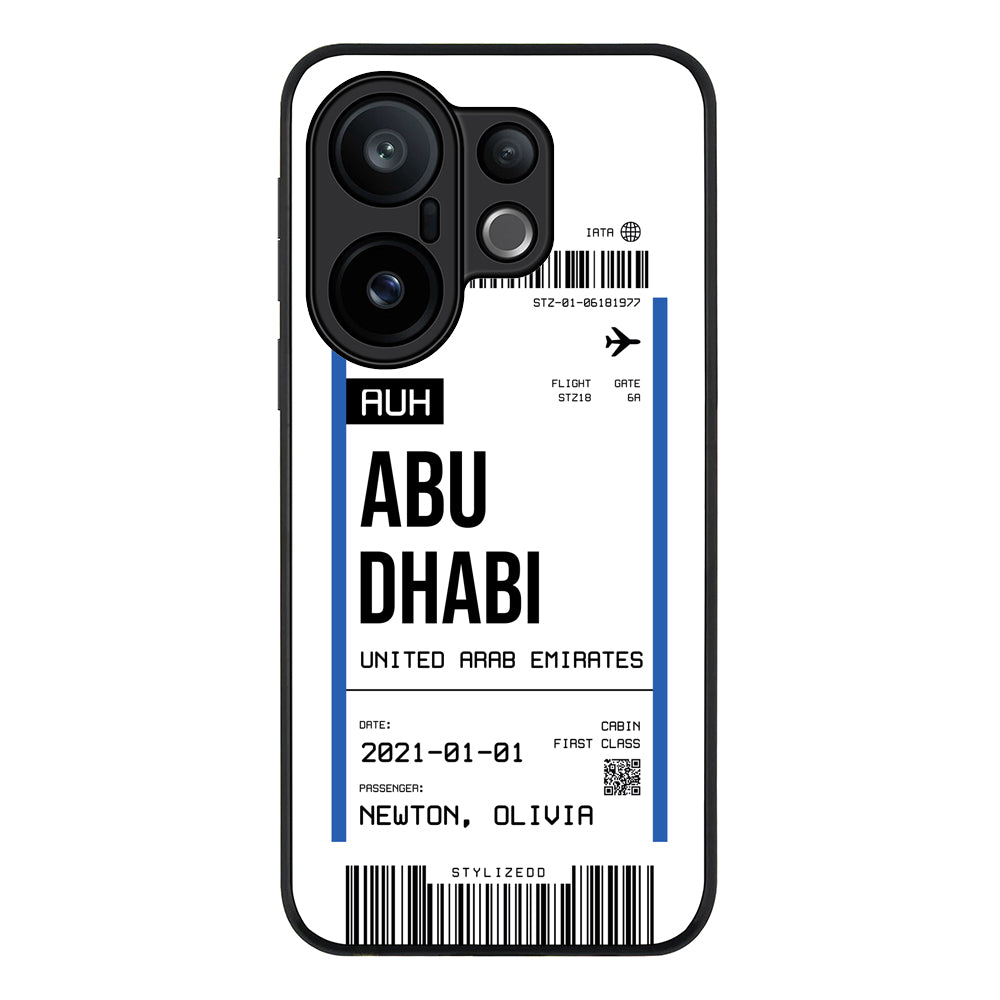 Custom Flight Boarding Pass Ticket Phone Case - Vivo