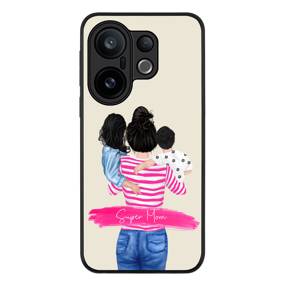 Custom Clipart Text Mother Son & Daughter Phone Case - Vivo