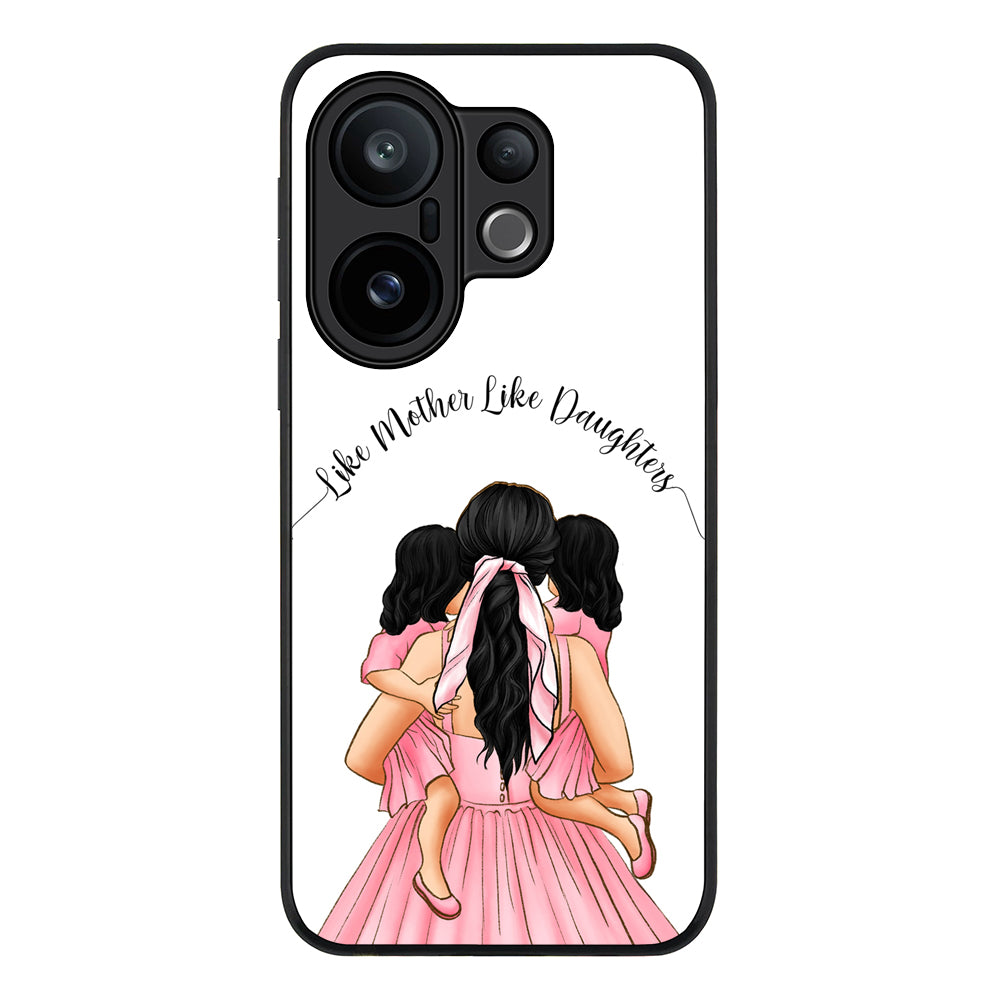 Mother 2 daughters Custom Clipart, Text Phone Case - Vivo
