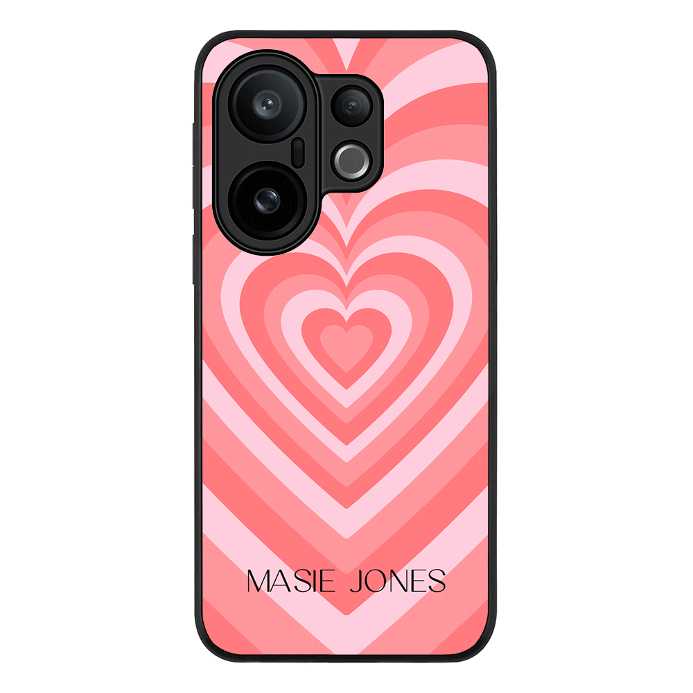 Personalized Name Retro Hearts, Phone Case - Vivo