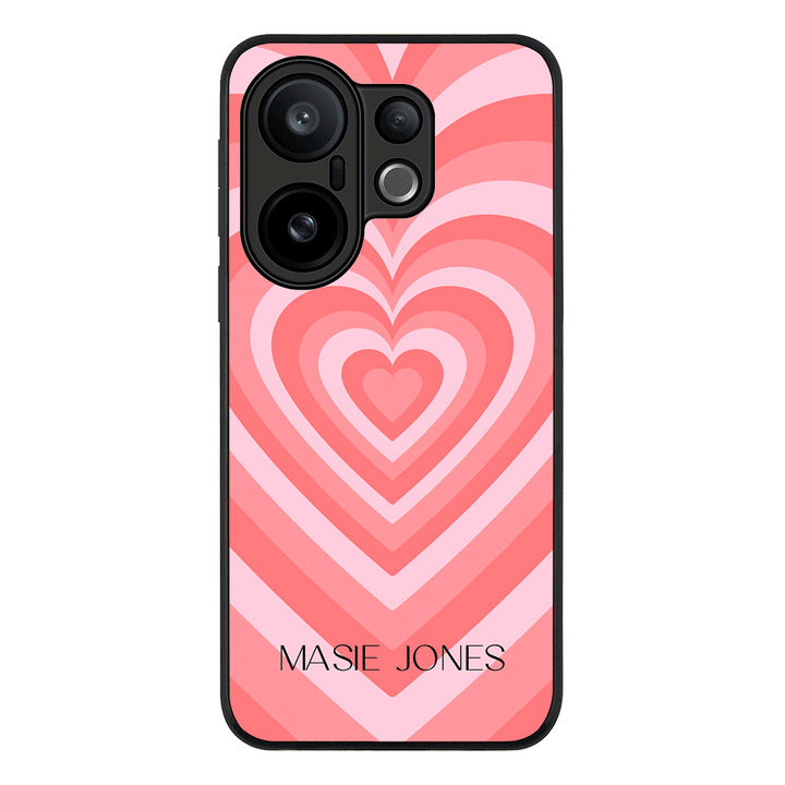 Personalized Name Retro Hearts, Phone Case - Vivo