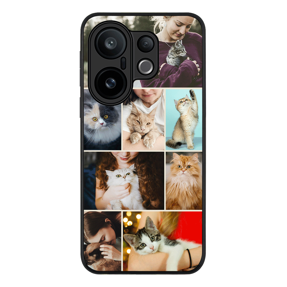 Personalised Photo Collage Grid Pet Cat, Phone Case - Vivo
