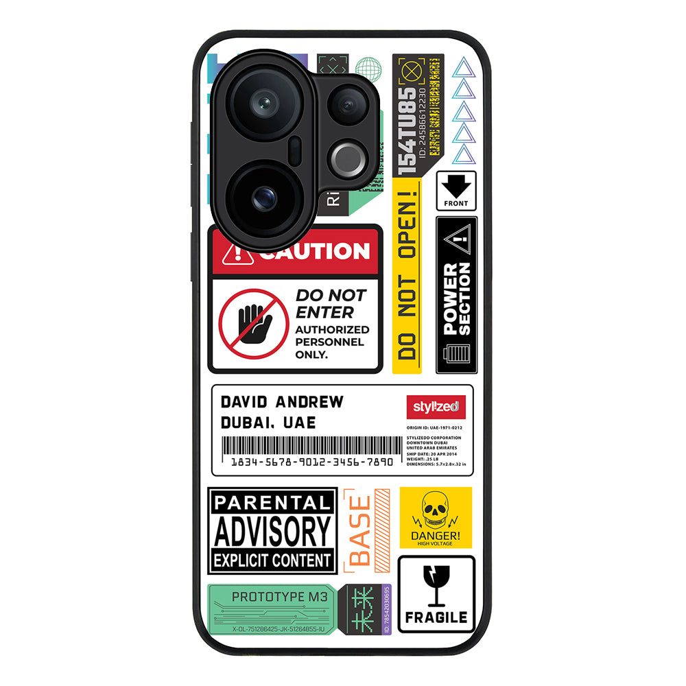Personalized Name Shipping Label Sticker, Phone Case - Vivo