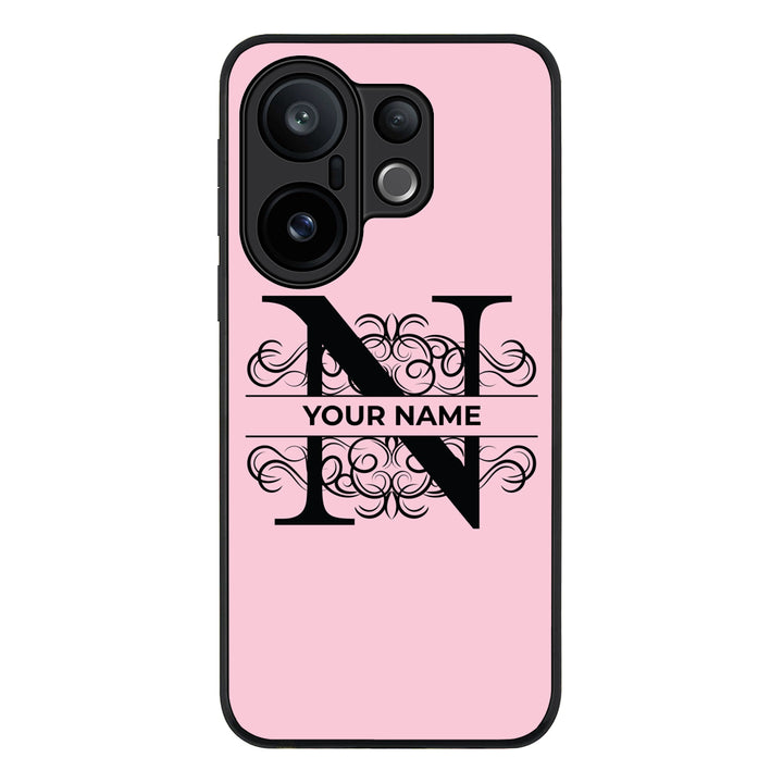 Split Floral Initial Phone Case - Vivo
