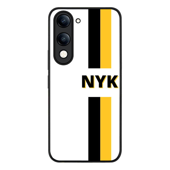 Custom Striped Monogram Phone Case - Vivo