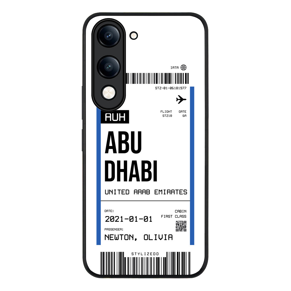 Custom Flight Boarding Pass Ticket Phone Case - Vivo