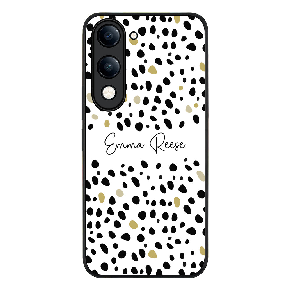 Pebble Multi Color Custom Text, My Name Phone Case - Vivo