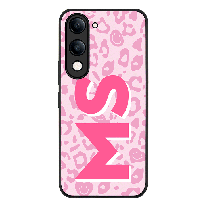Custom Monogram Initial 3D Shadow Text Seamless Pattern, Phone Case - Vivo