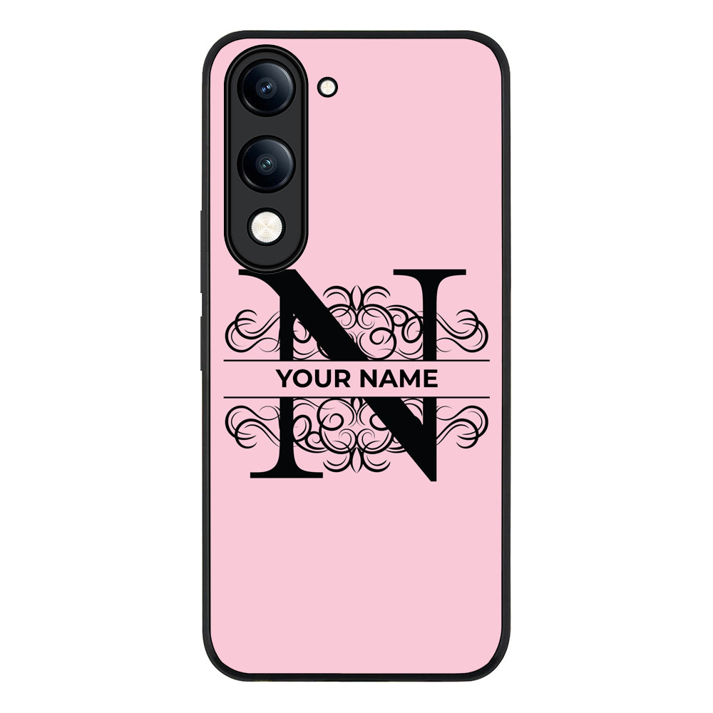 Split Floral Initial Phone Case - Vivo