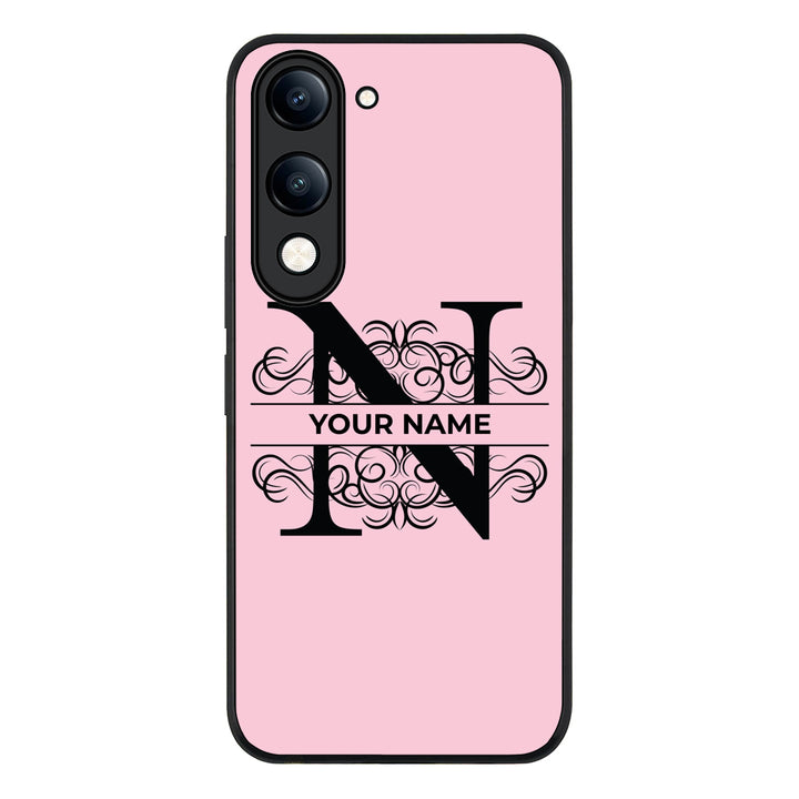 Split Floral Initial Phone Case - Vivo