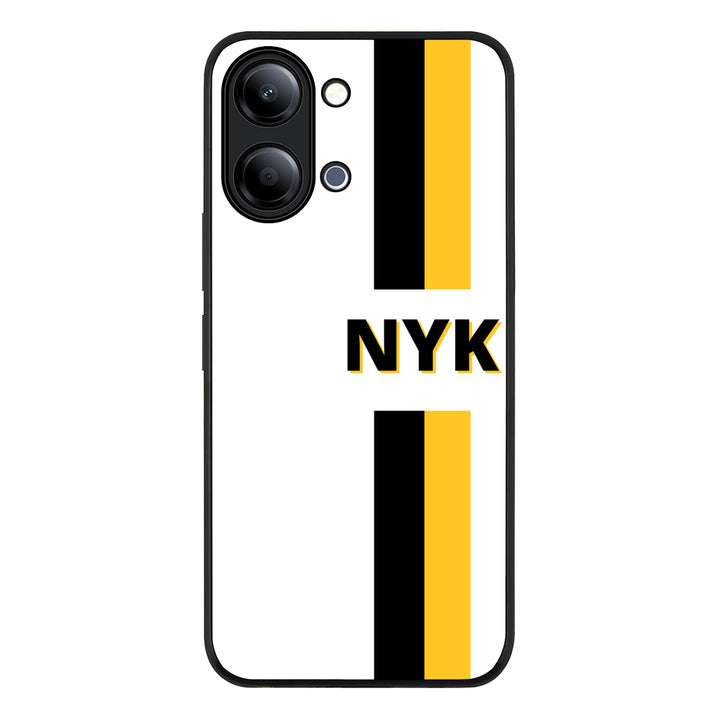 Custom Striped Monogram Phone Case - Vivo