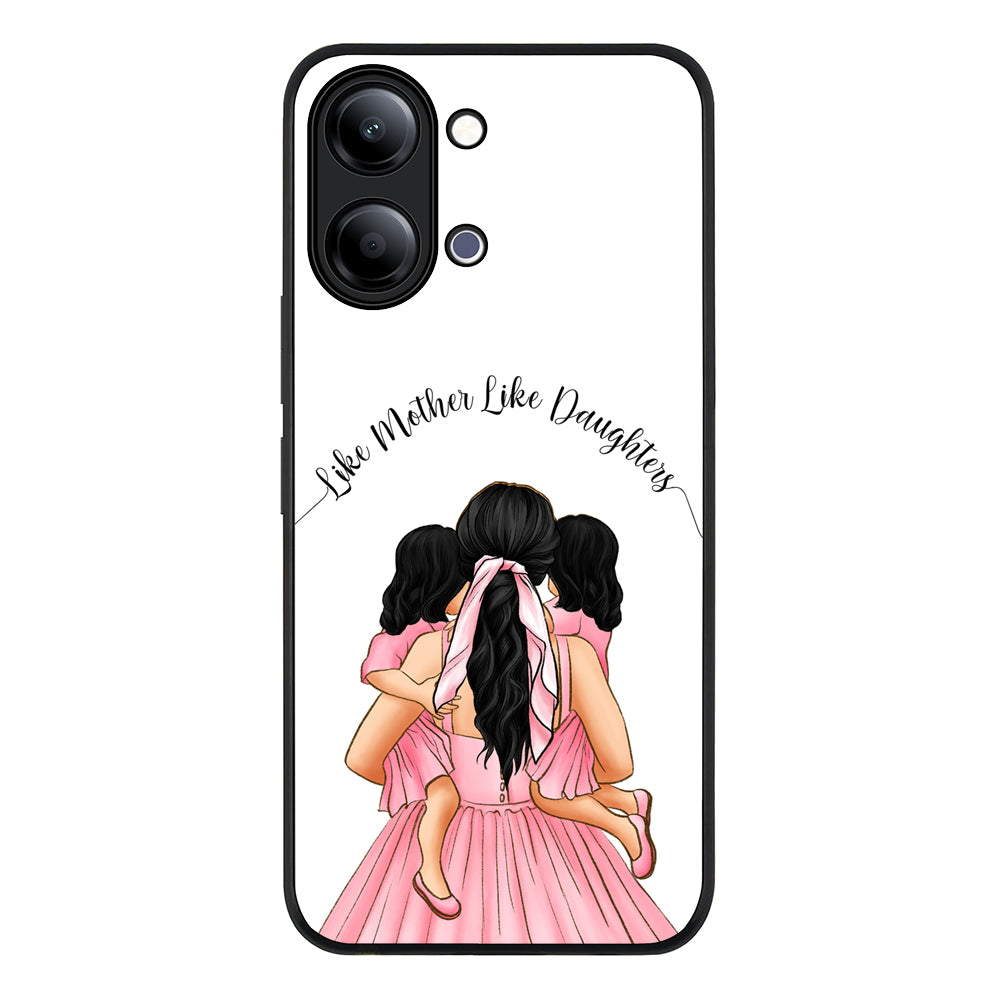 Mother 2 daughters Custom Clipart, Text Phone Case - Vivo